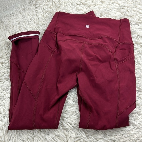 Lululemon All The Right Places Crop II *23" Ruby Wine - Picture 7 of 8